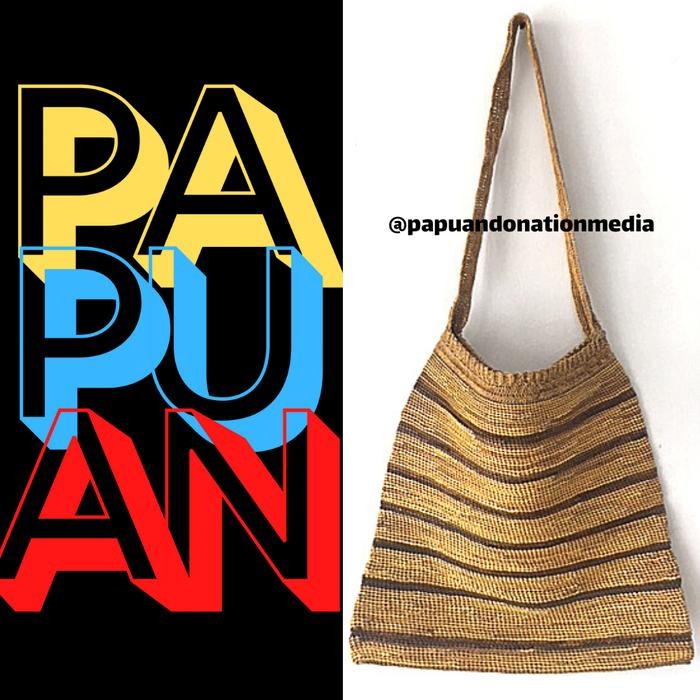 Noken Akar Anggrek Papua Motif Garis( Tas Tradisional Orang Papua ) *