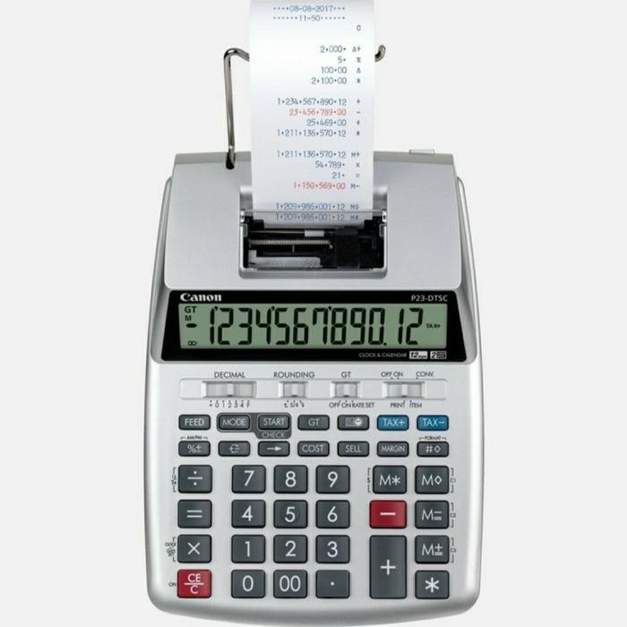 

kalkulator kasir canon p23 dtc - printing calculator printer struk p23 kode 196