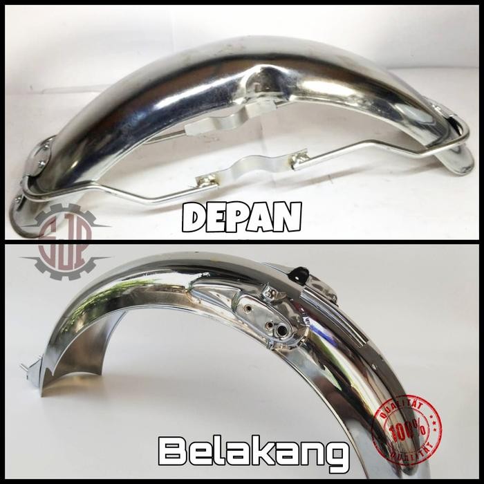 SPAKBOR DEPAN BELAKANG CB 100 / CB 125 JUMBO CROOM BAGUS *