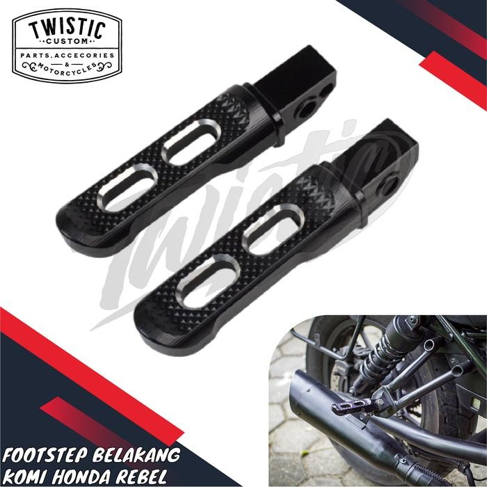 Footstep Foot Peg Pijakan Injekan Kaki Belakang Penumpang Boncenger Komi CNC Motor Honda Rebel CM