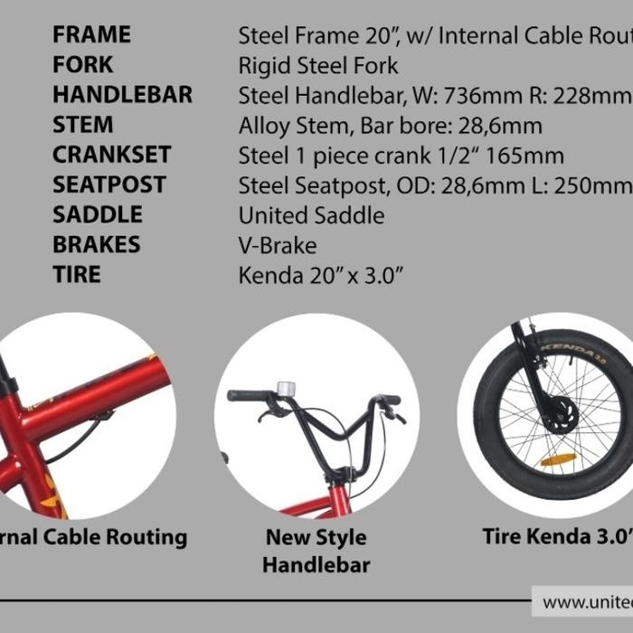 Sepeda Bmx 20 Inch United Hanzo