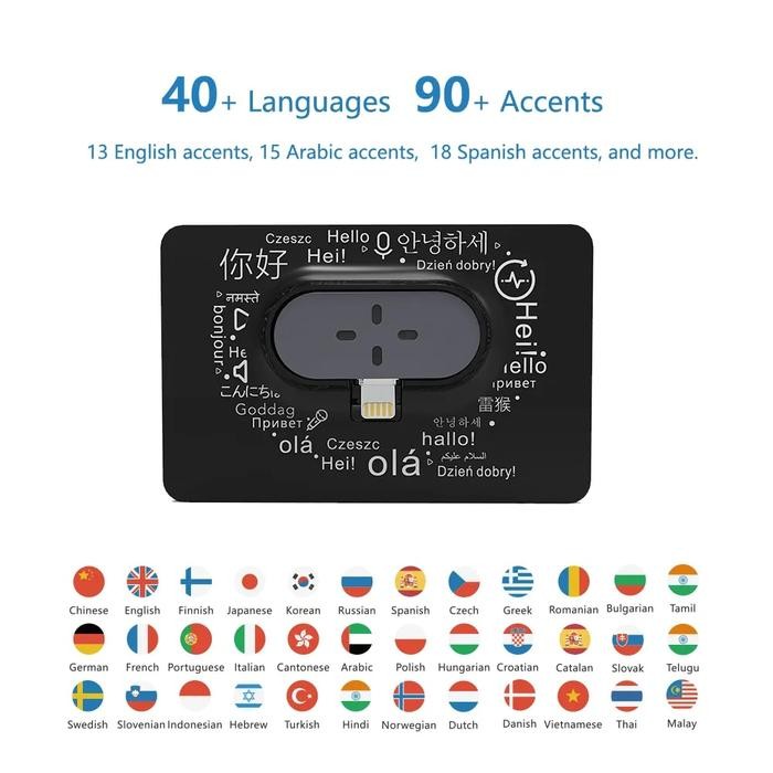 Timekettle Zero Language Translator Device Supports 40 Languages Mini