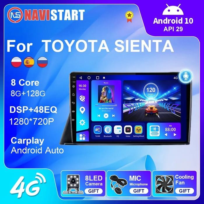 NAVISTART For toyota Sienta 2016-2021 Car Radio Android 10 Auto