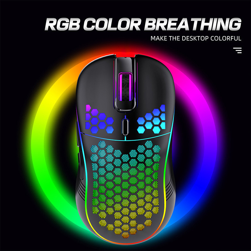 Wireless Gaming Mouse Mouse With Honeycomb Shell Side Buttons Wireless Mouse For