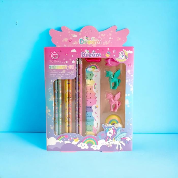 

ASLI Stationery set Unicorn not 12in1 stationery anak Set Alat Tulis Anak Karakter Paket Lengkap