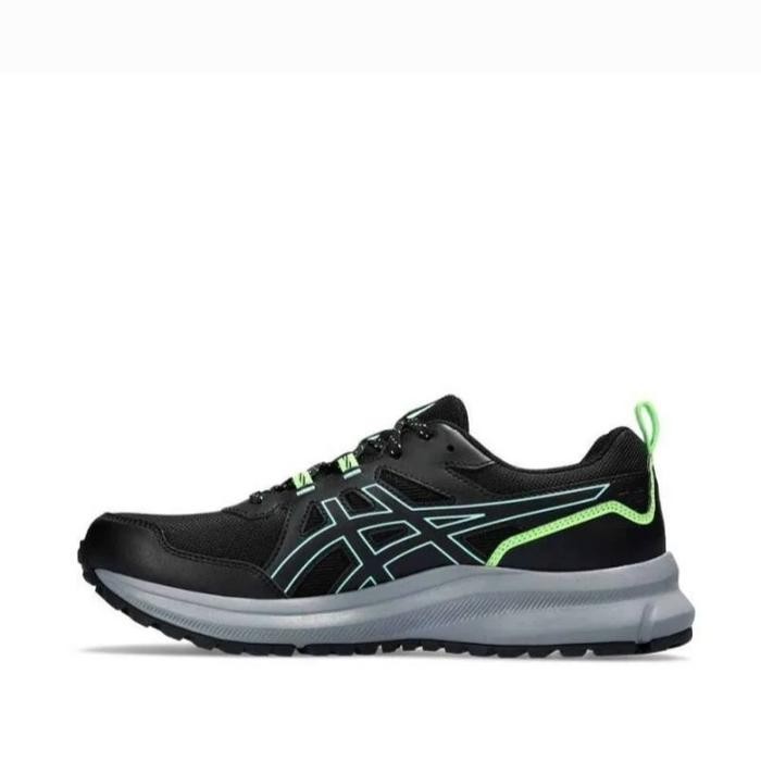 Sepatu Lari Pria Asics Trail Scout 3 Black Iluminate Green 1011B700.003