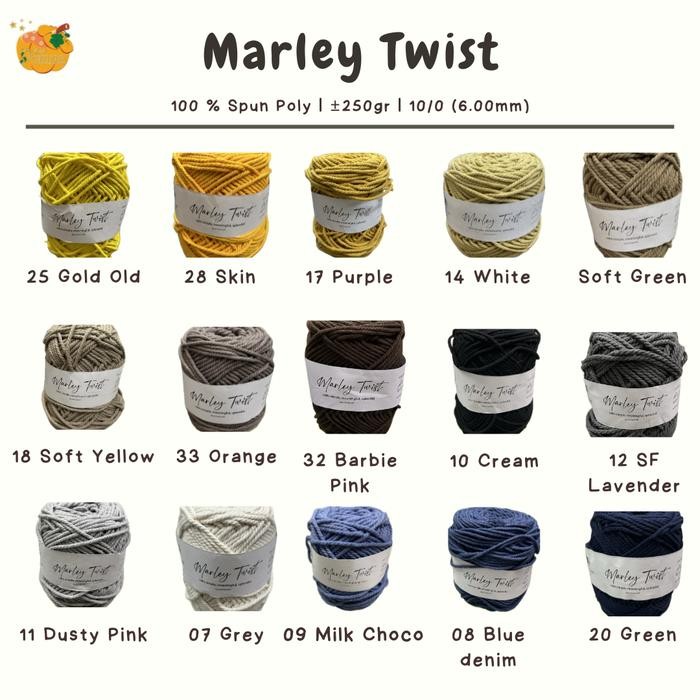 

Marley Twist Yarn - Benang Makrame, Mengkilat, Benang Weaving