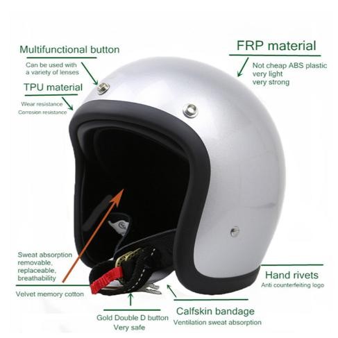 TT&CO Helmet Helm Slim 500TX Japan Original - grey