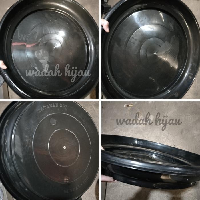 tatakan pot alas pot wadah pot besar jumbo HITAM Polos