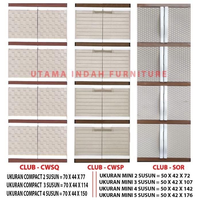 Lemari pakaian / lemari plastik / MINI CLUB 3 susun