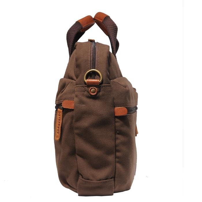 Evrawood Denver Workbag-Dark Brown/Tas Laptop/Tas Kerja Kanvas