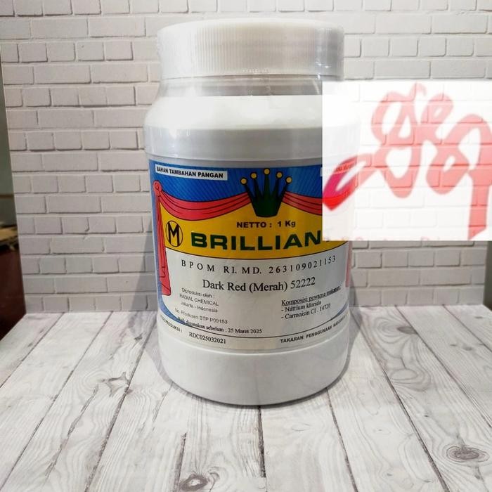 

Pewarna Makanan Brilliant Warna Dark Red 52222, Kemasan 1 Kg