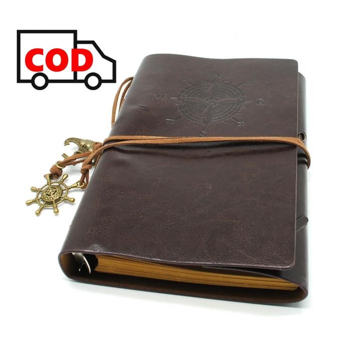 

Buku Binder Agenda Catatan Harian Cover Kulit Desain Retro dengan Tali Pembatas Pirate Vintage