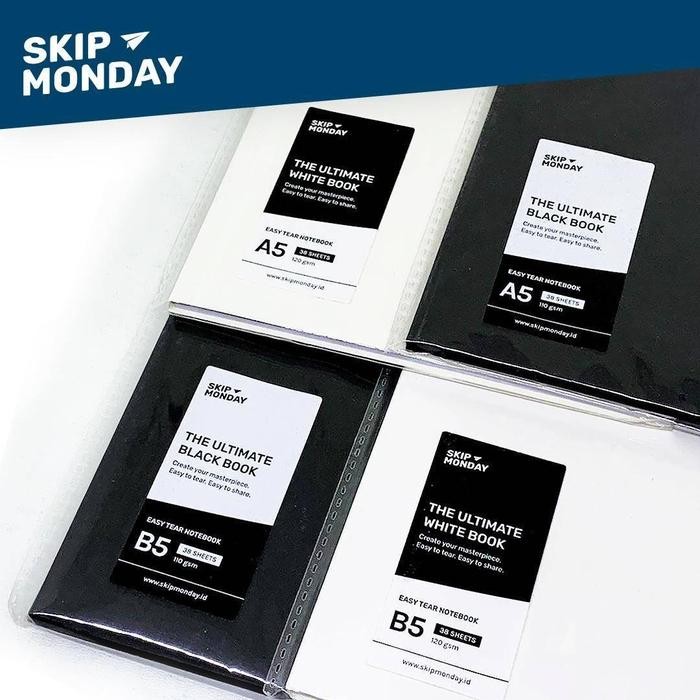 

Skip Monday The Ultimate Notebook Black Paper Kertas Hitam Sketch Book Sketchbook Plain Drawing