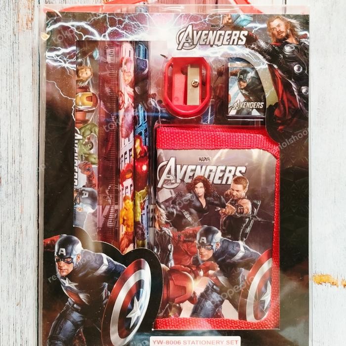 

Study Set Stationery Paket Alat Tulis Set Karakter Avenger Avengers