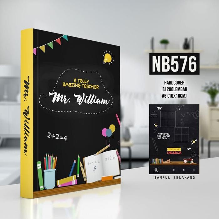 

Notebook Hadiah Kenangan Untuk Guru Teacher's Gift, Gratis Custom Nama
