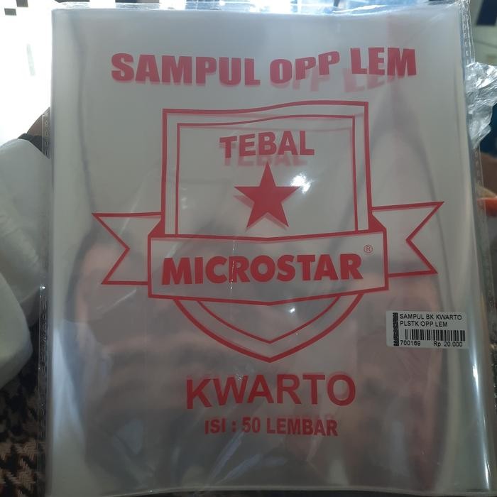 

Sampul Buku Kwarto Plastik OPP Lem isi 50 Lembar