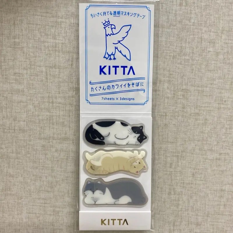 

Japan KITTA Memo Pad with Various Styles of Kraft Tape and Paper Stickers Wide Slim Clear Waterproof