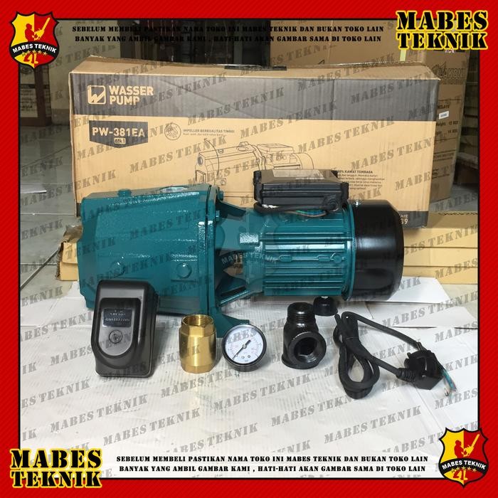 Paling Murah Wasser Pw 381 Ea / Pw 381Ea / Pw381 Ea Pompa Air Sumur Dangkal Jetpump