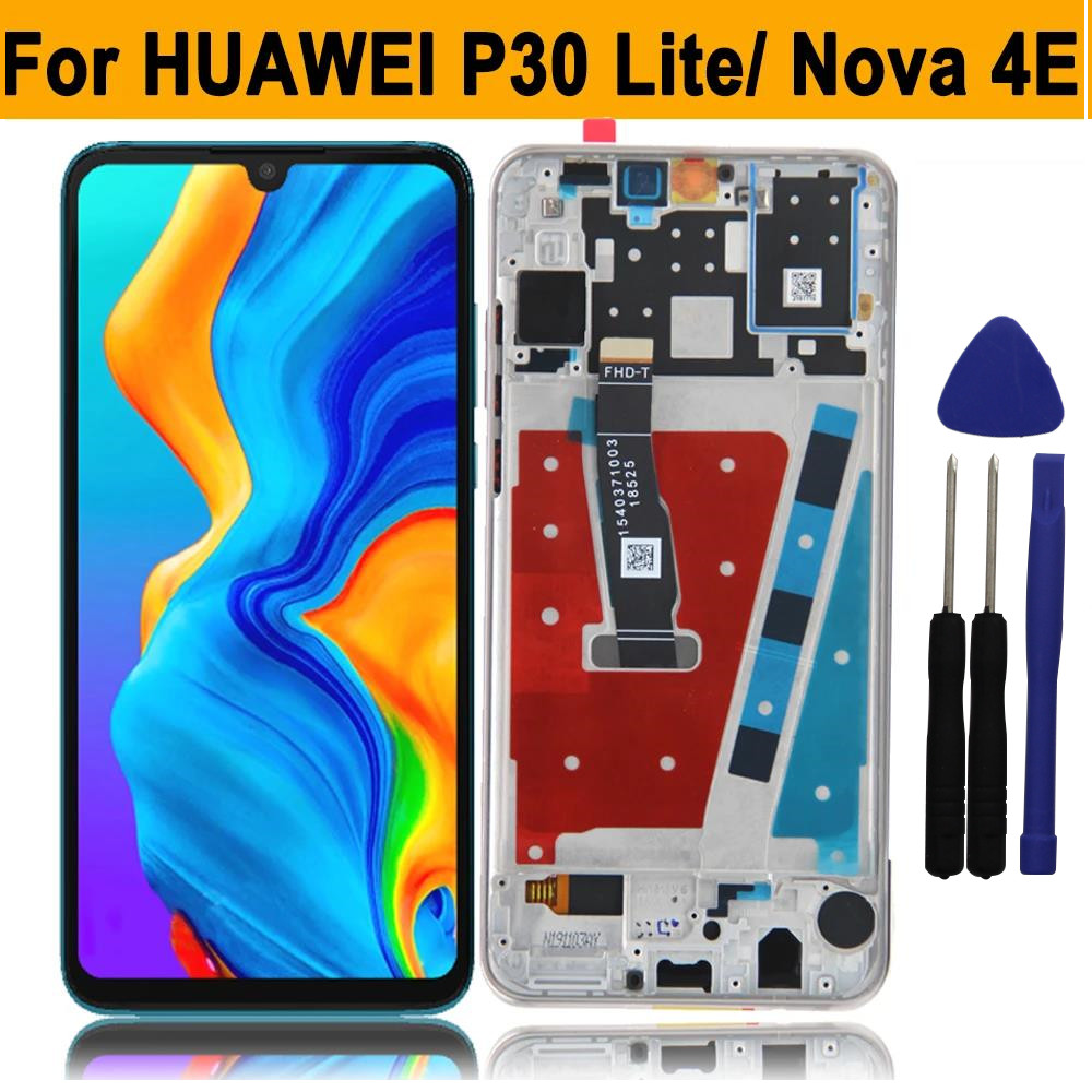 6.15'' for HUAWEI P30 Lite LCD Display Touch Screen Digitizer Replacement With Frame For Huawei Nova