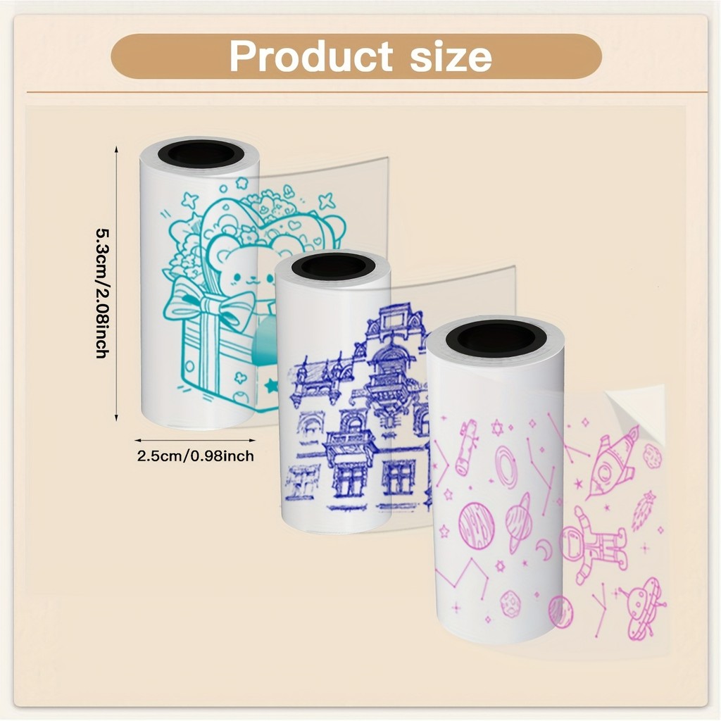 

Blue-Black Clear Sticker Paper 57x25mm Adhesive Transparent Labels for Wireless Mini Printers,