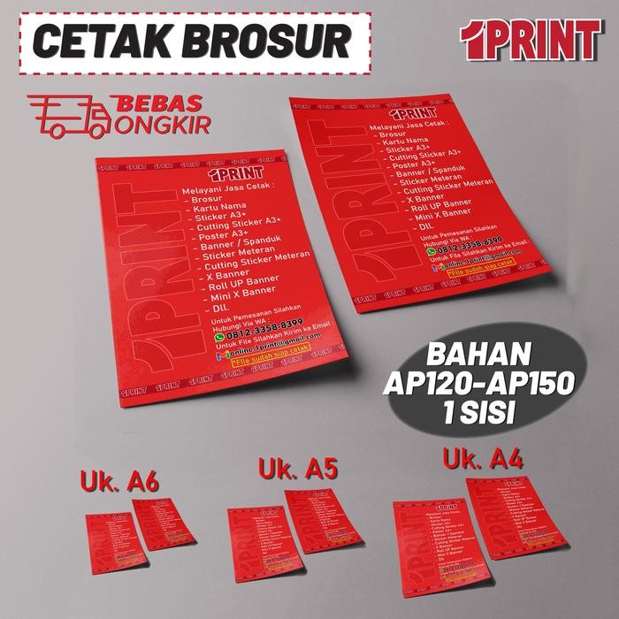 

Print Brosur Cetak Brosur Flyer A4 A5 A6 Murah 1 Sisi / 2 Sisi