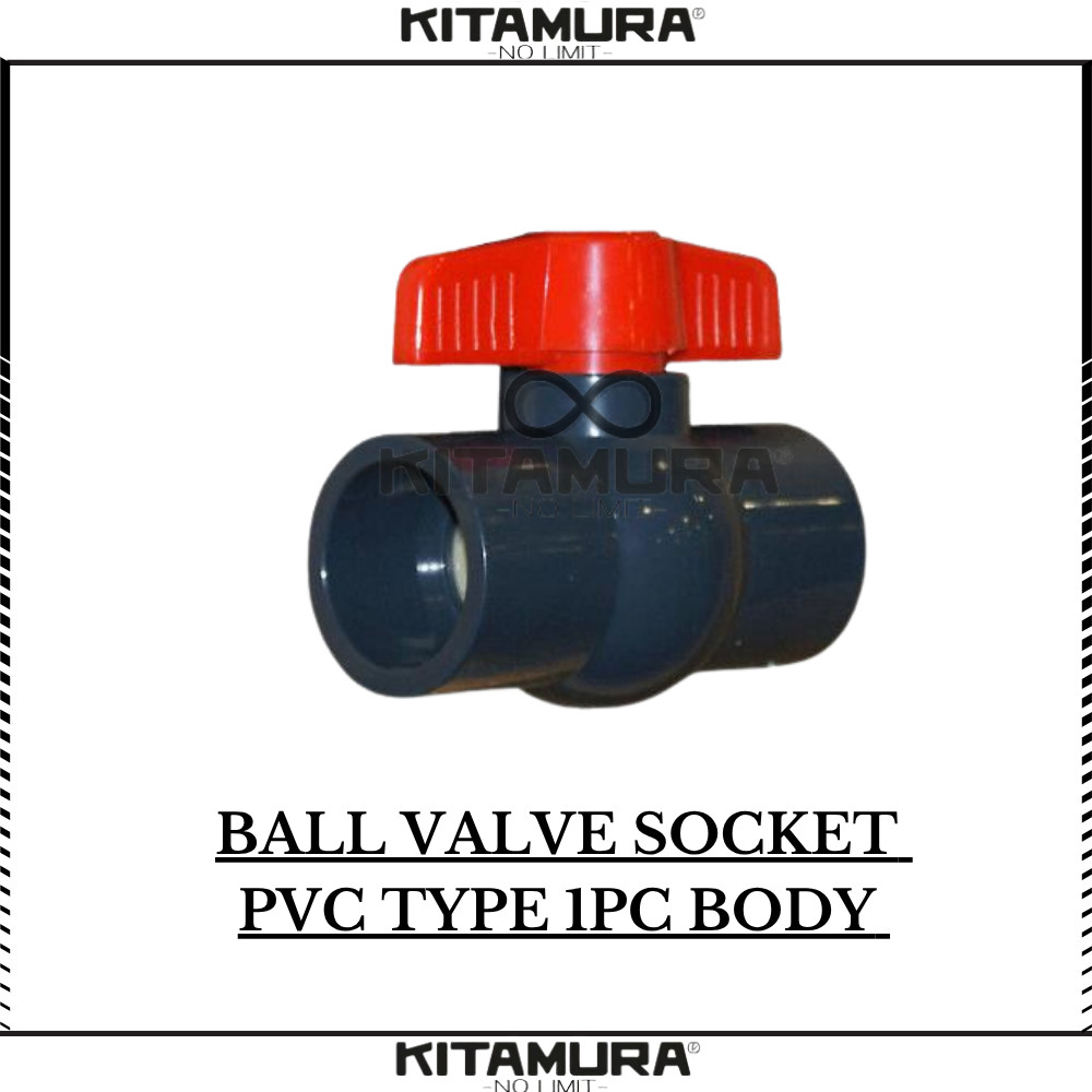 3/4" Stop Kran Air Ball Valve PVC Plastik *NON DRAT 3/4" inch