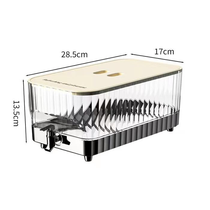 [Vinnatsu] Ketel Air Kaca Dengan Tatakan Kayu / Glass Dispenser Estetik /Milk Tea Bucket Dispenser