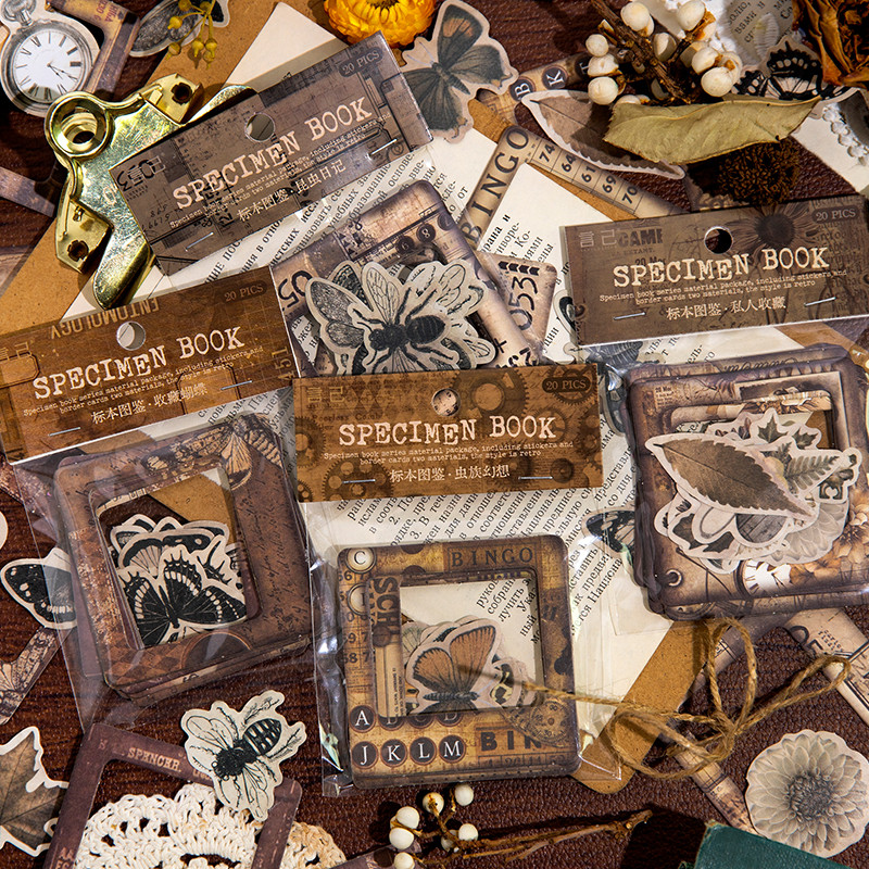 

20pcs Vintage Butterfly Hollow Decor Material Paper Creative DIY Junk Journal Collage Stationery