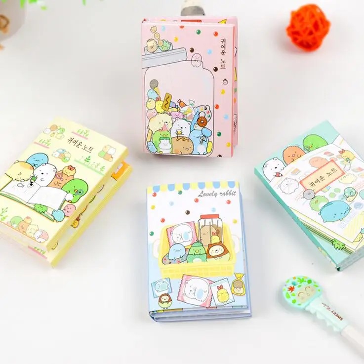 

4 pcs/lot Kawaii Cartoon Anime Sumikko Gurashi Folding Self-Adhesive Memo Pad Sticky Notes Planner