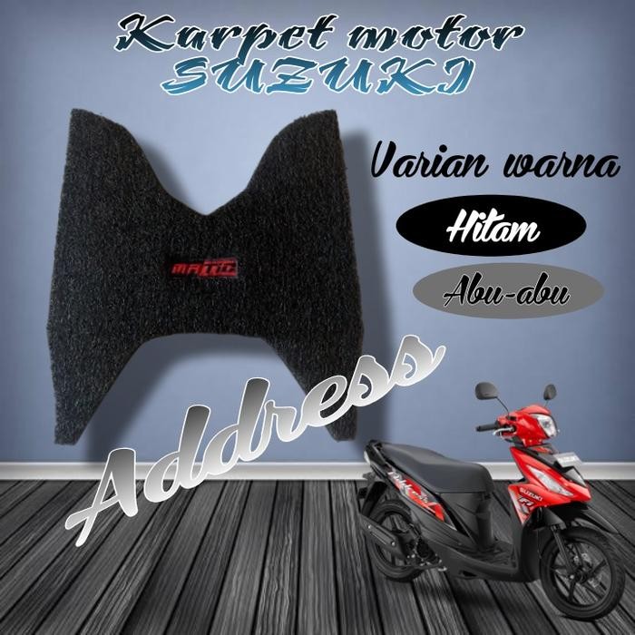 karpet motor suzuki address/aksesoris suzuki address bahan karpet mie