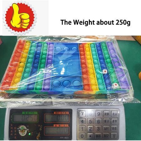 pop it super jumbo mainan anak pop it dadu - fidget toy murah rainbow kode 286