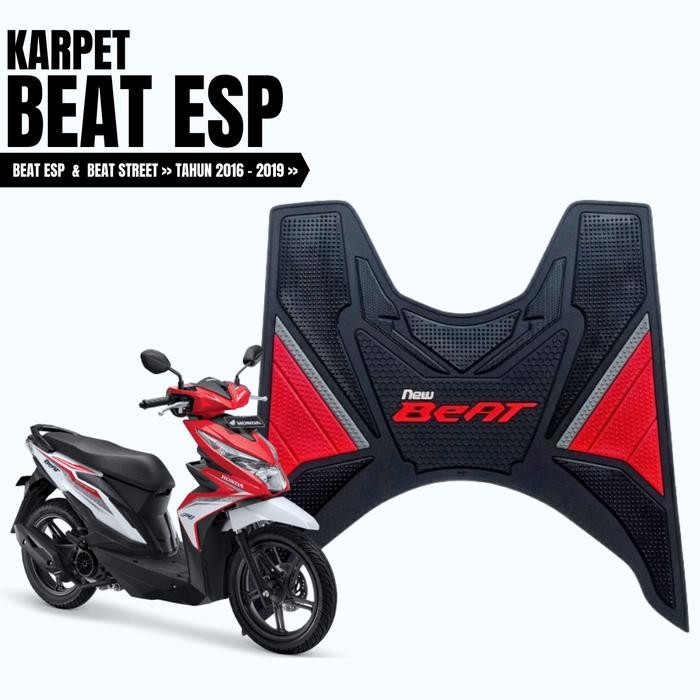 KM272 Karpet Motor Beat Esp / Beat Street Tahun 2017 - 2019 Bahan Karet Tebal karpet motor beat