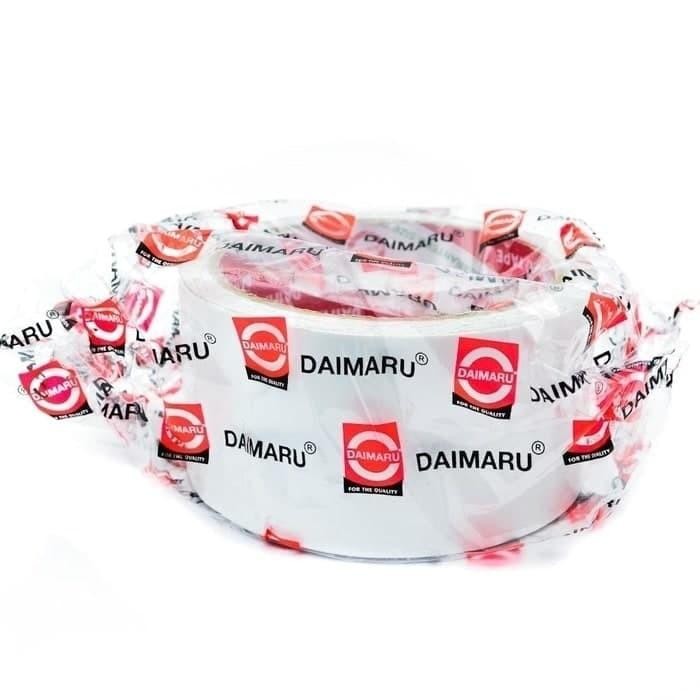 ---- DAIMARU Double Tape 48mm Isolasi Bolak Balik Bahan Packing PC Perekat