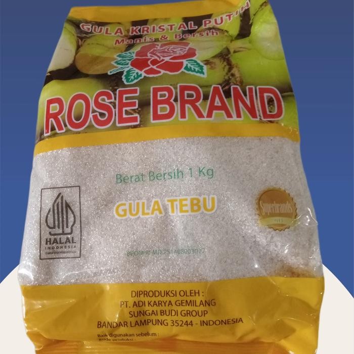 

New gula kristal putih rosebrand warna kuning dengan kemasan 1 kg