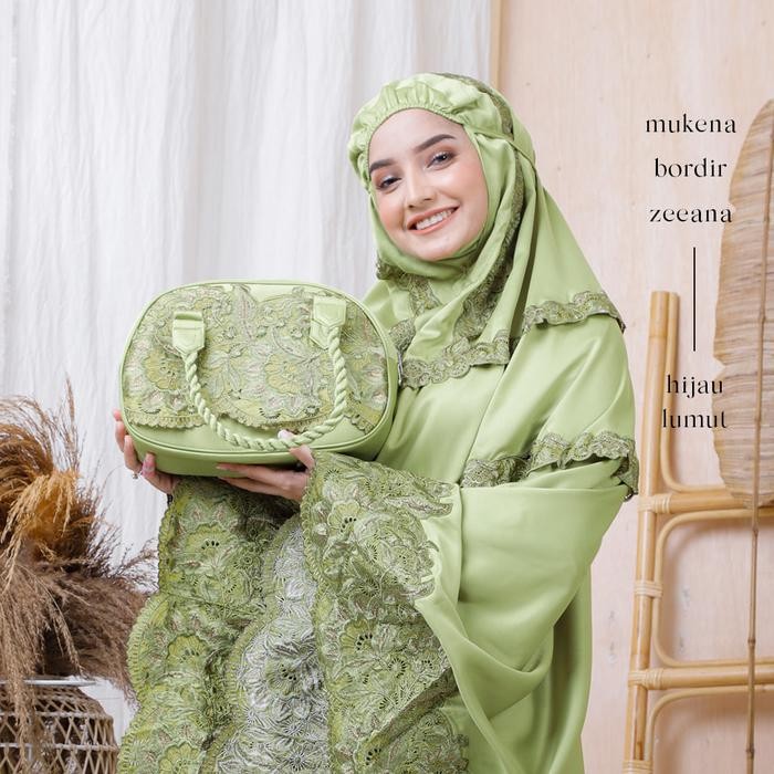 (Allthebest) PUSAT MUKENA INDONESIA - MUKENA DEWASA BORDIR ZEEANA