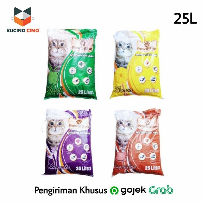 Pasir Kucing Gumpal Wangi Pawsitive Cat Sands 25L