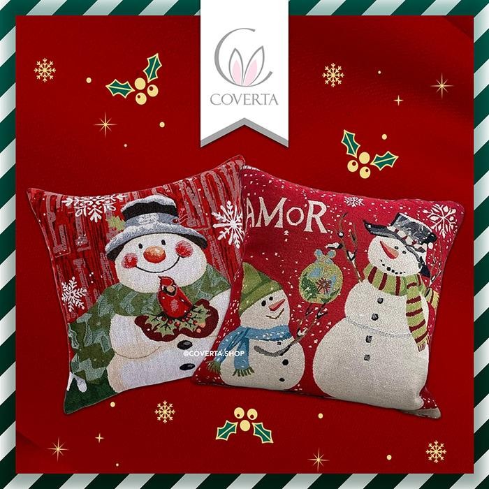Sarung Bantal Kursi Sofa - Christmas - Dekorasi Natal - 50X50Cm