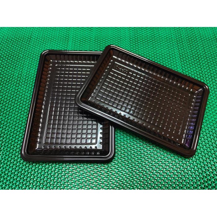 Mika Tray Buah dan Sayur Plastik / TR 01 Tebal Serba Guna Warna Hitam Kode 730