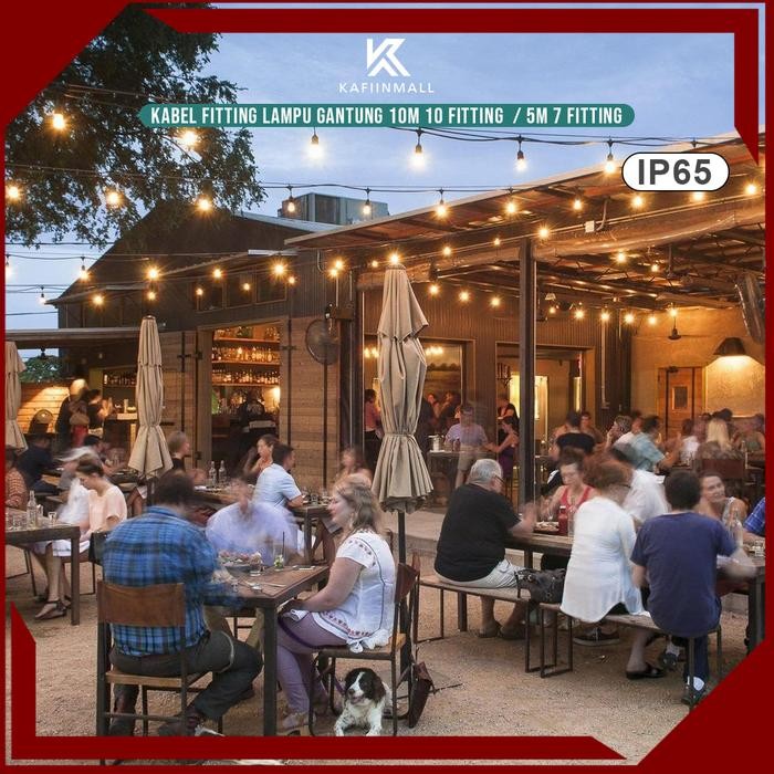 HORICI FITTING KABEL FITTING LENTERA LAMPU GANTUNG CAFE OUTDOOR KABEL IP66 / LAMPU CAFE LAMPU