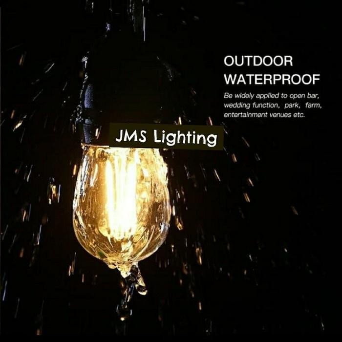 Fitting Lampu Gantung 10METER+ 20 FITTING Lampu Outdoor Cafe