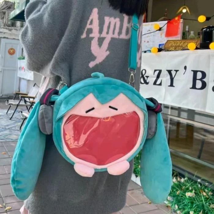 Terlaris Tas Selempang Sling Bag Hatsune Miku Lucu.