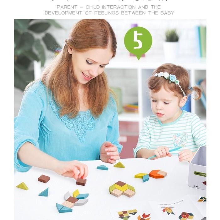 Mainan Shape Puzzle Kaleng Tin Travel, Travel Puzzle Toys In Tin Box Kode 935