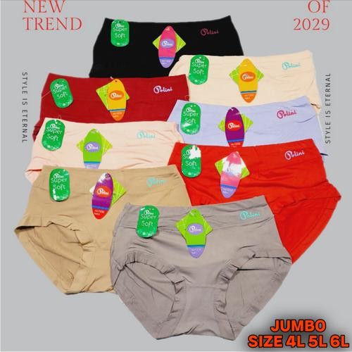 (6pc) CD POLINI 1232 / 1241 super soft  Celana Dalam wanita perempuan Coolmax