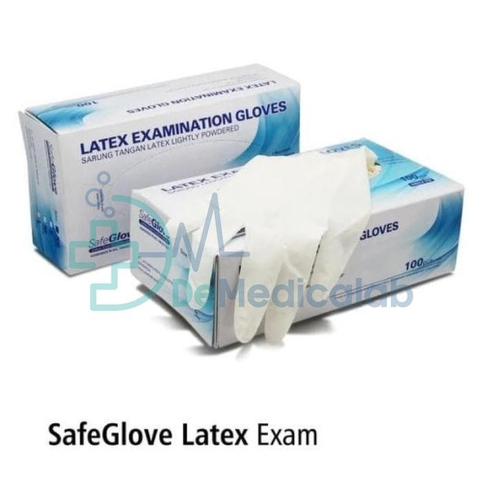 Sarung Tangan / Handscoon Latex Safe Gloves / Latex Examination Gloves