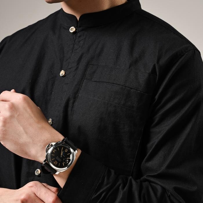 (Allthebest) SYAM Black by Kaum Adam - Kemeja koko modern lengan panjang