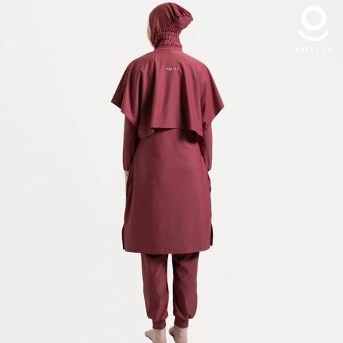 (Allthebest) POLITE SWIM Baju Renang Muslimah 1Shark Aqua Dezel