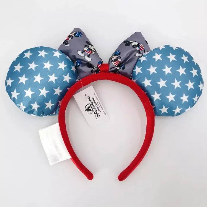 Bando Headband Minnie Mickey Mouse Star Blue Original Shanghai Disney.