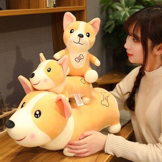 Boneka Anjing Corgi Dog Soft/Boneka Anjing Corgi