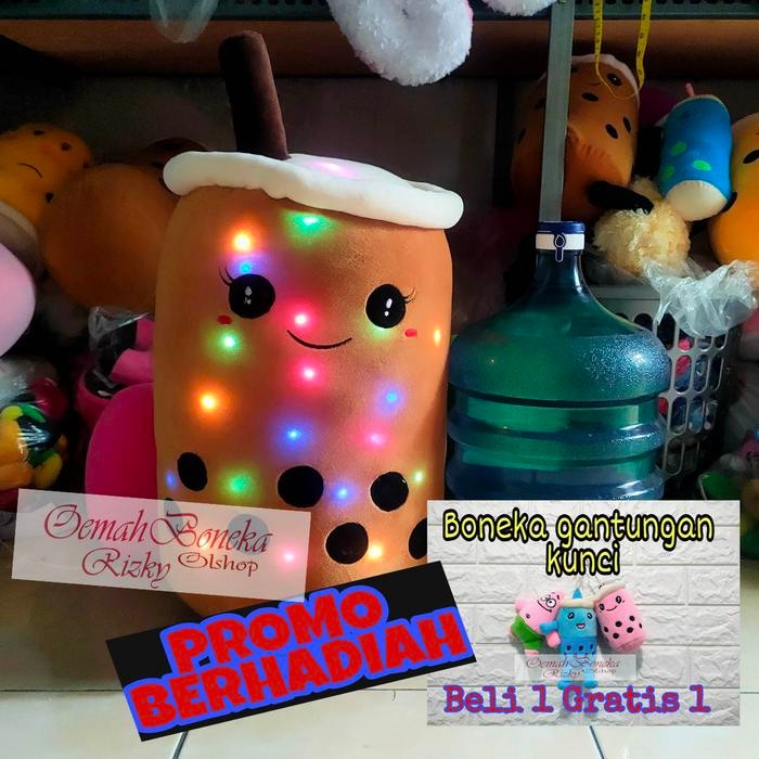 boneka boba super jumbo LED lampu nyala 70cm